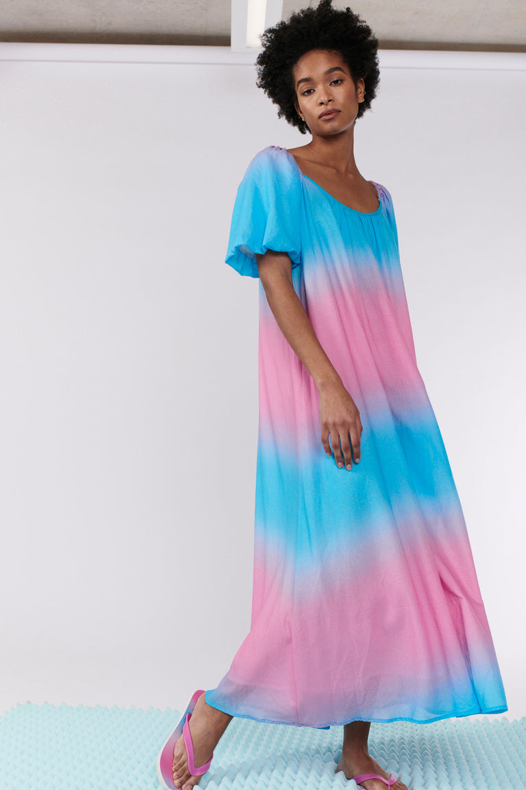 Olympia Blue Pink Ombre Maxi Dress RENTAL – Olivia Rubin