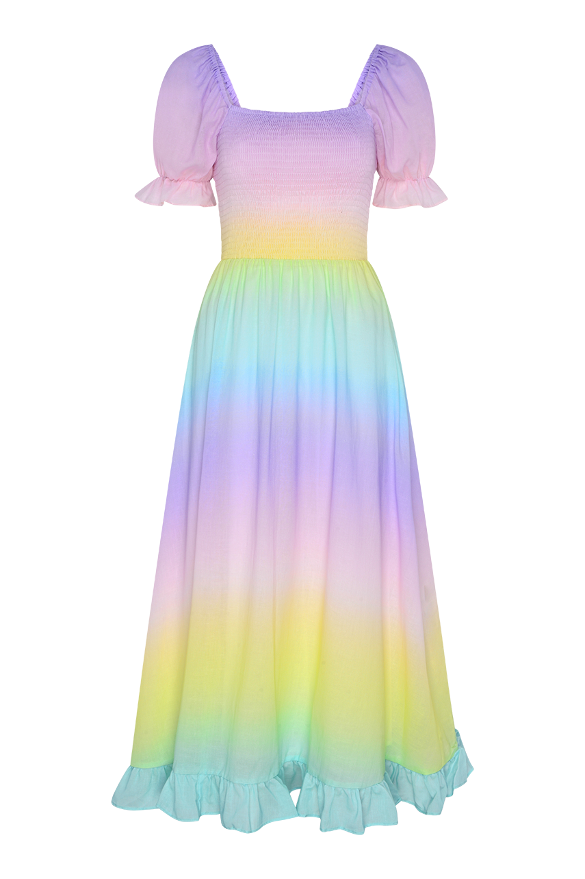 Isolde Pastel Ombre Cotton Gauze Dress RENTAL Olivia Rubin Isolde Pastel Ombre Cotton Gauze Dress RENTAL Olivia Rubin