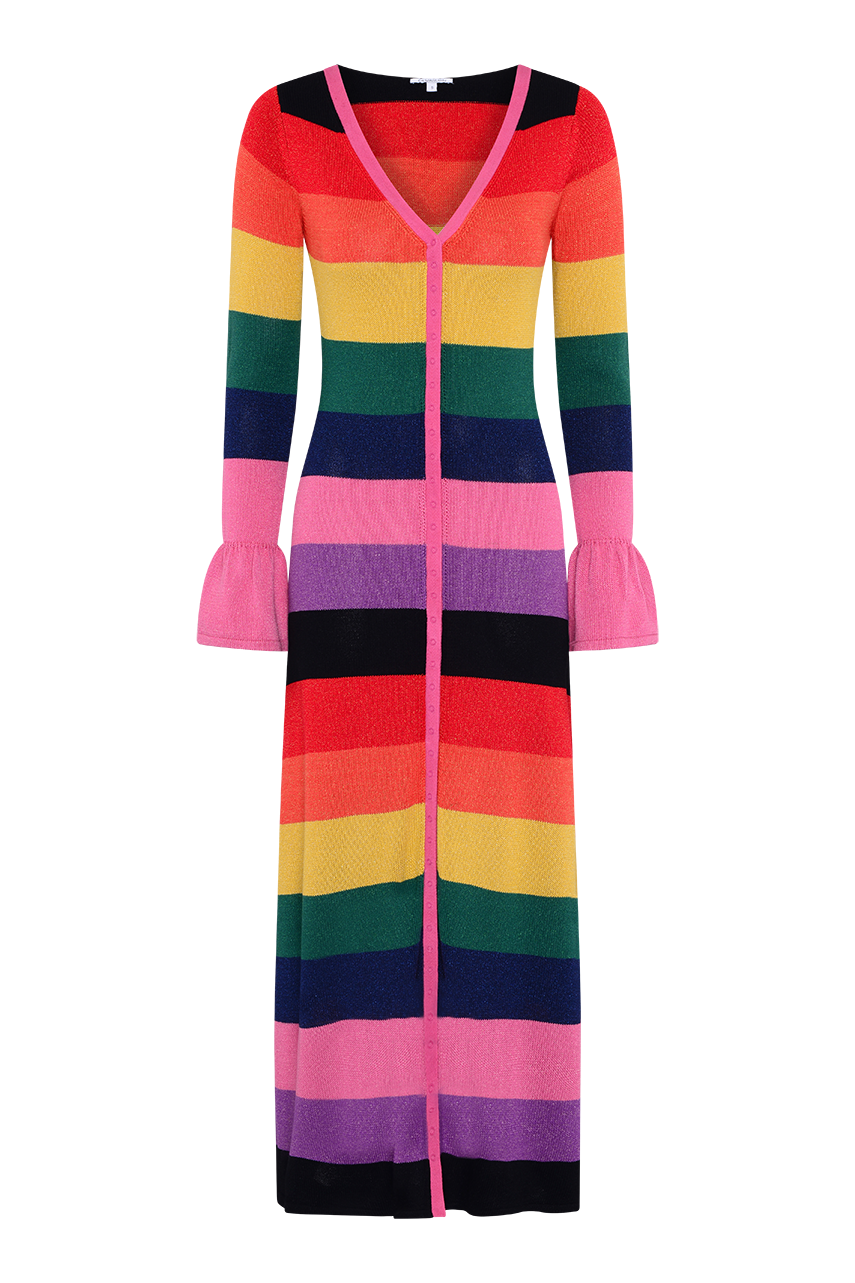 Dvf finn striped dress deals