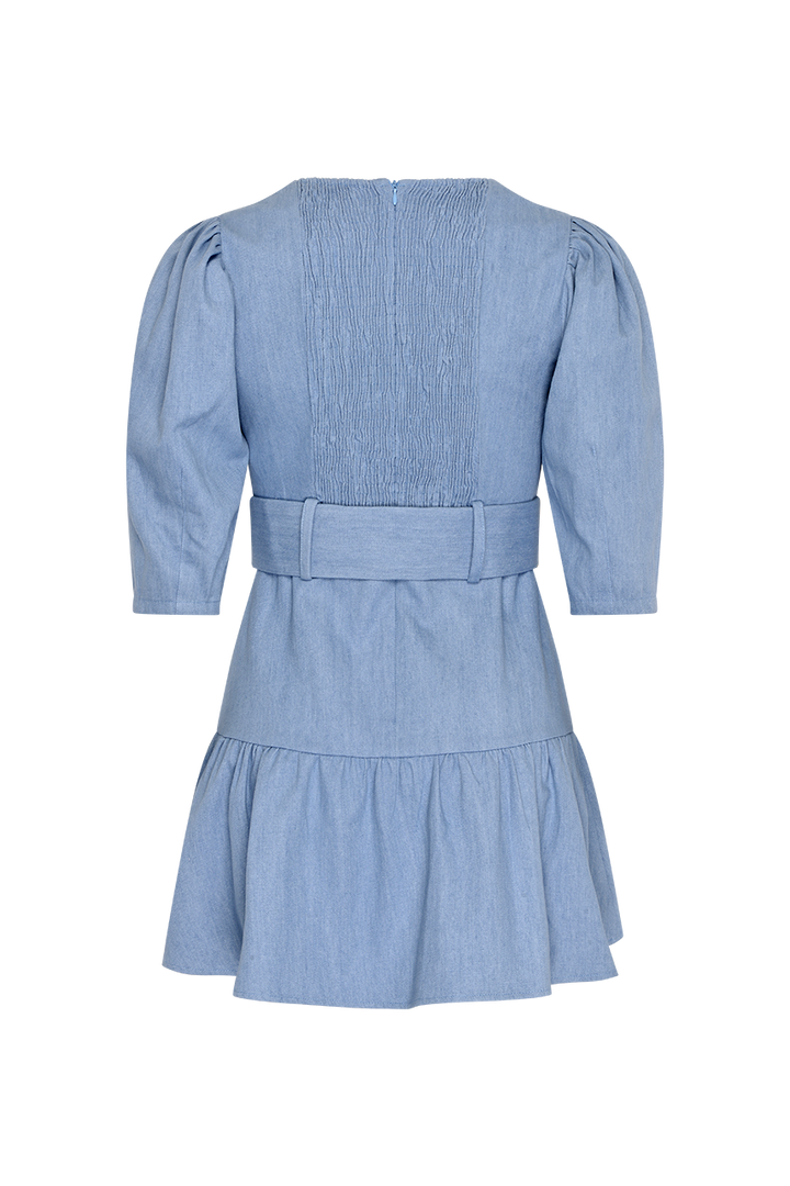 Enola Blue Belted Mini Dress SAMPLE – Olivia Rubin