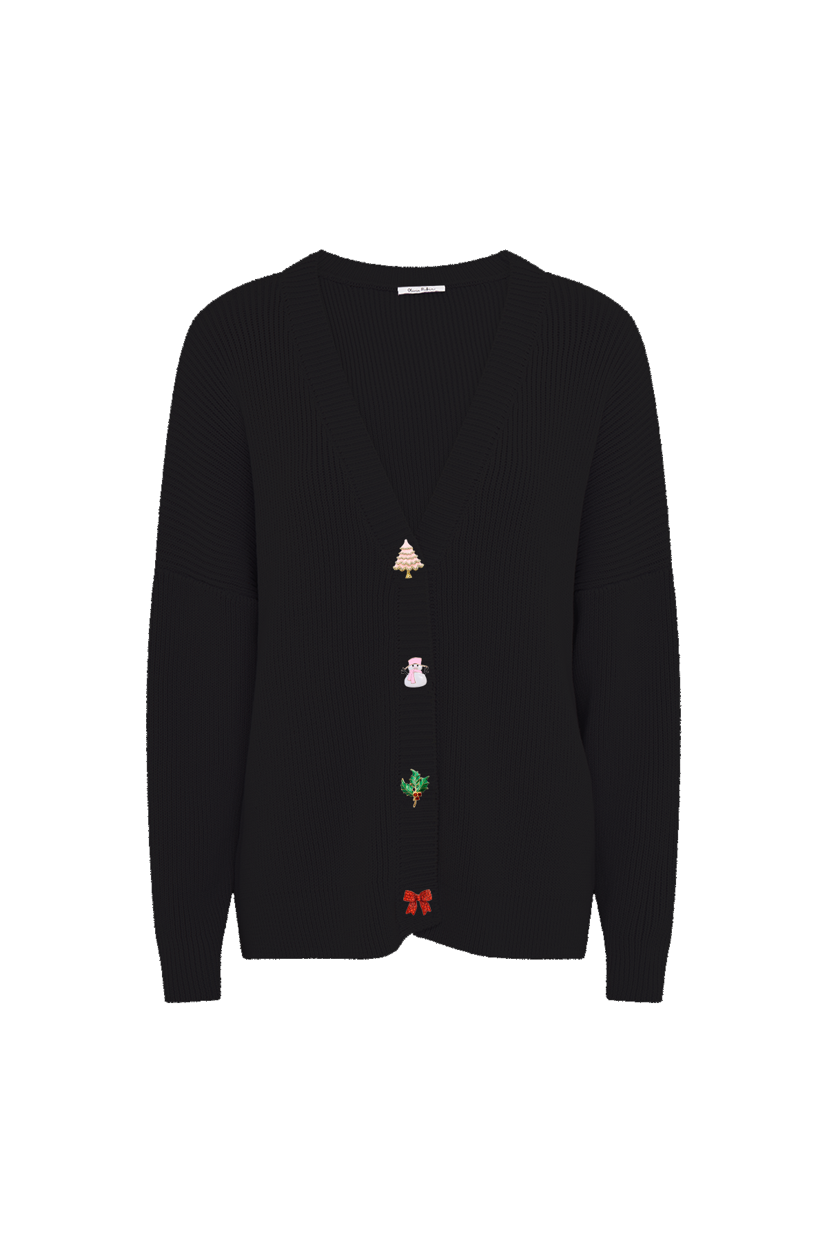 Frankie Black Christmas Cardigan