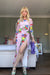 Cerise Pink Gingham Fruit Midi Dress