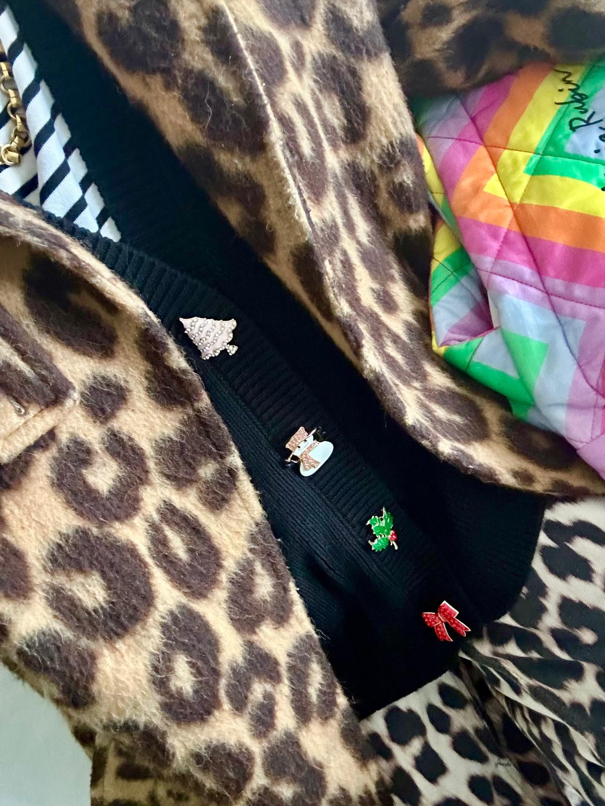 Frankie Black Christmas Cardigan