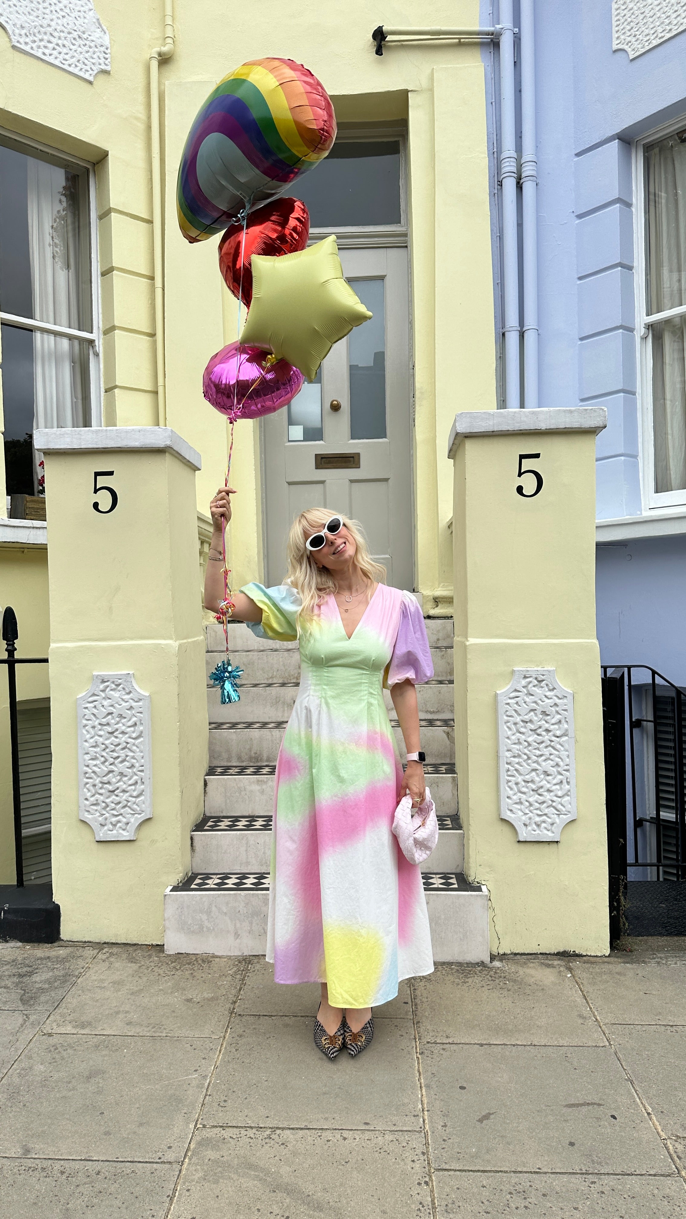 pastel midi dress Zadie Pastel Blur Midi Dress – Olivia Rubin