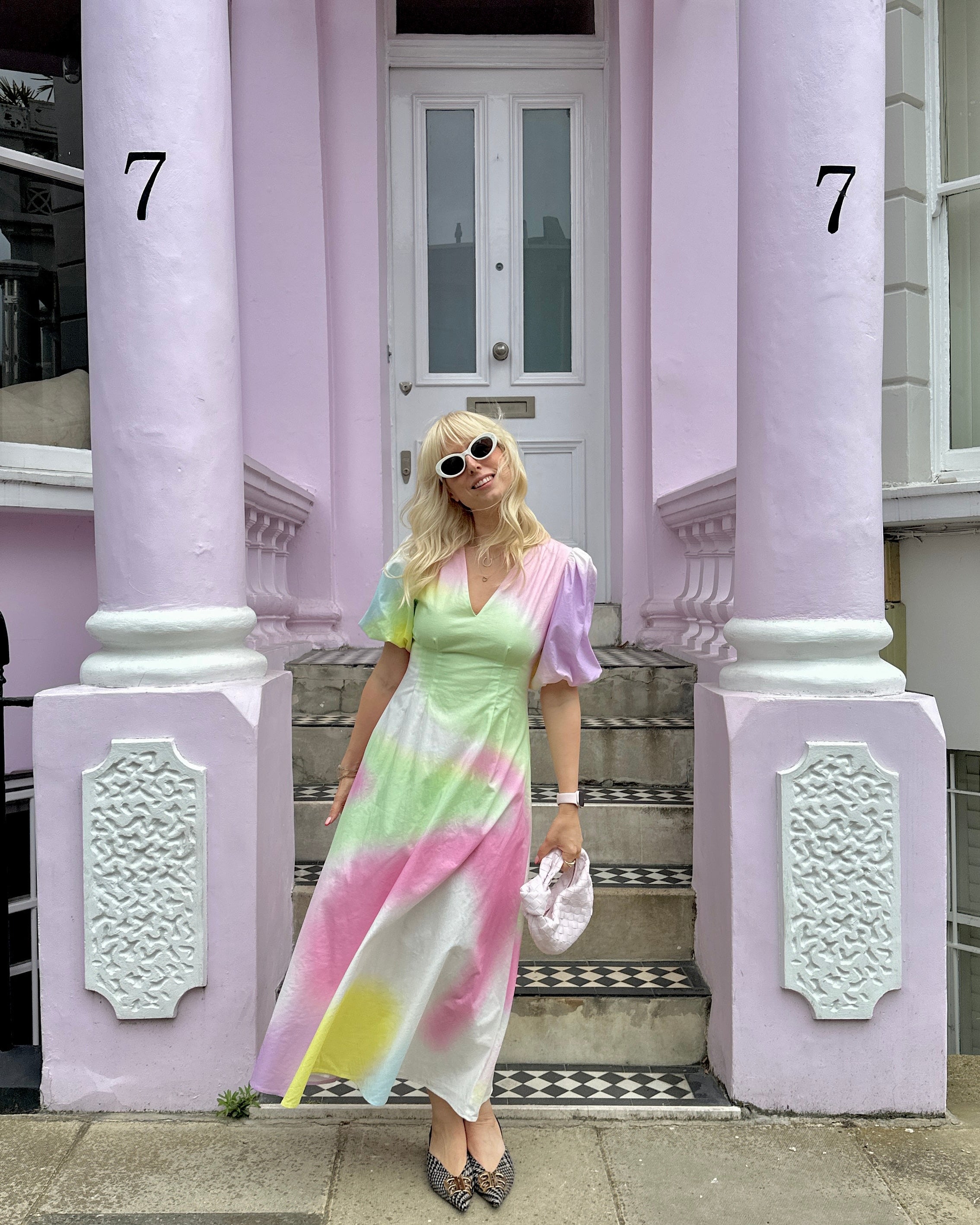 Zadie Pastel Blur Midi Dress – Olivia Rubin Zadie Pastel Blur Midi Dress – Olivia Rubin