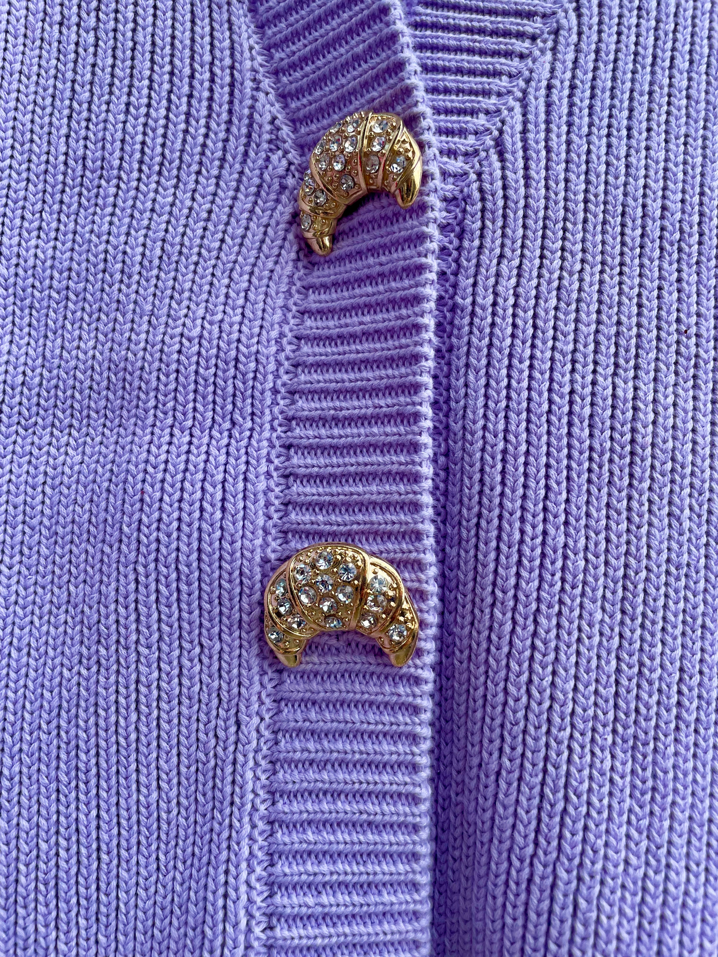 Frankie Lilac Croissant Cardigan