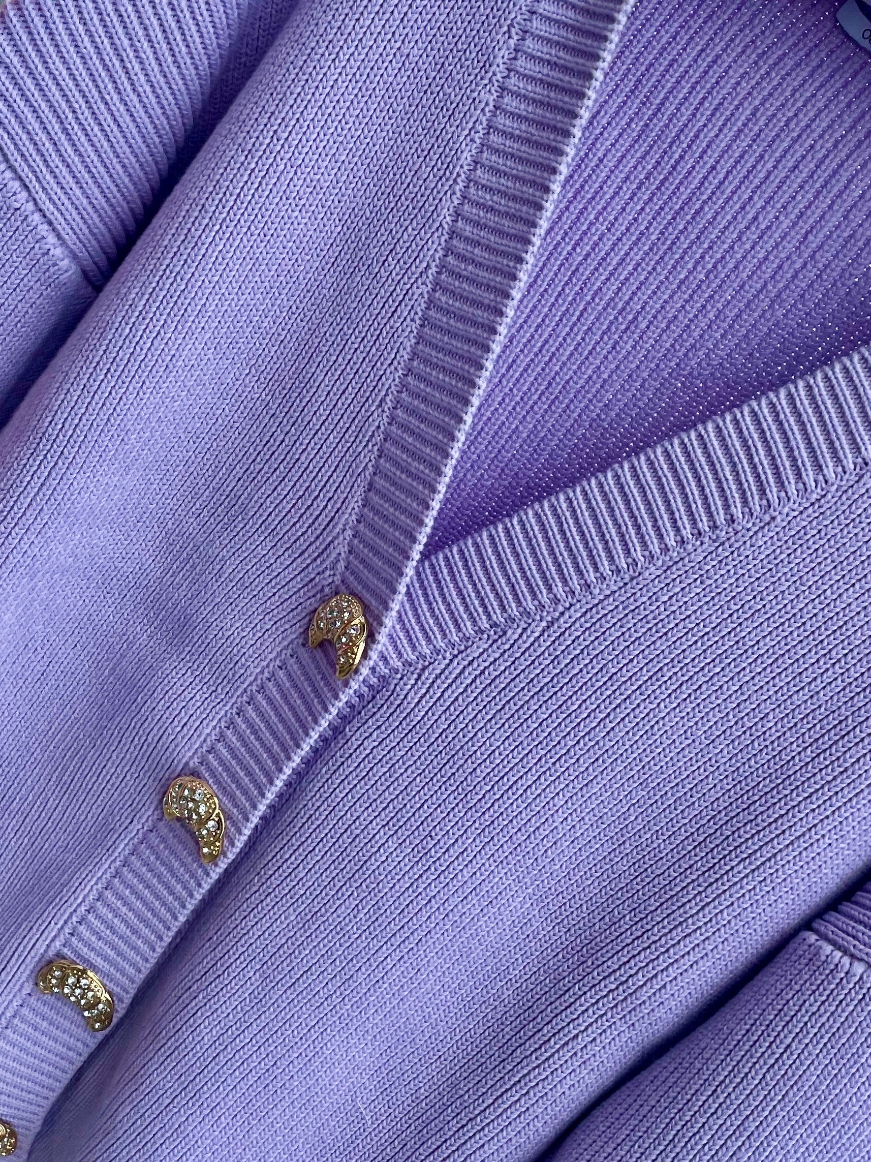 Frankie Lilac Croissant Cardigan
