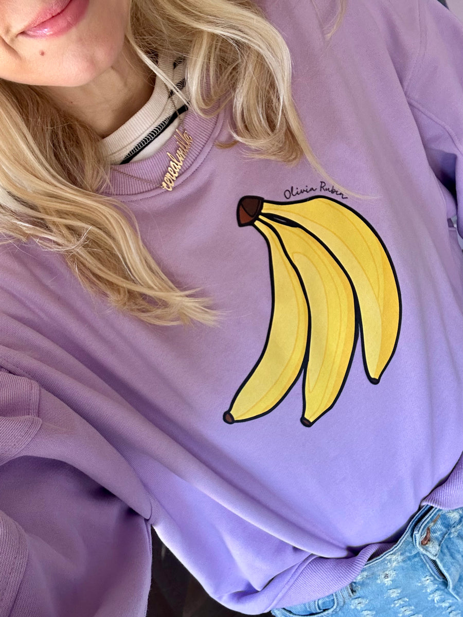Leah Lilac Banana Relaxed Fit Sweatshirt