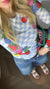 Kesia Blue Gingham Fruit Mesh Top
