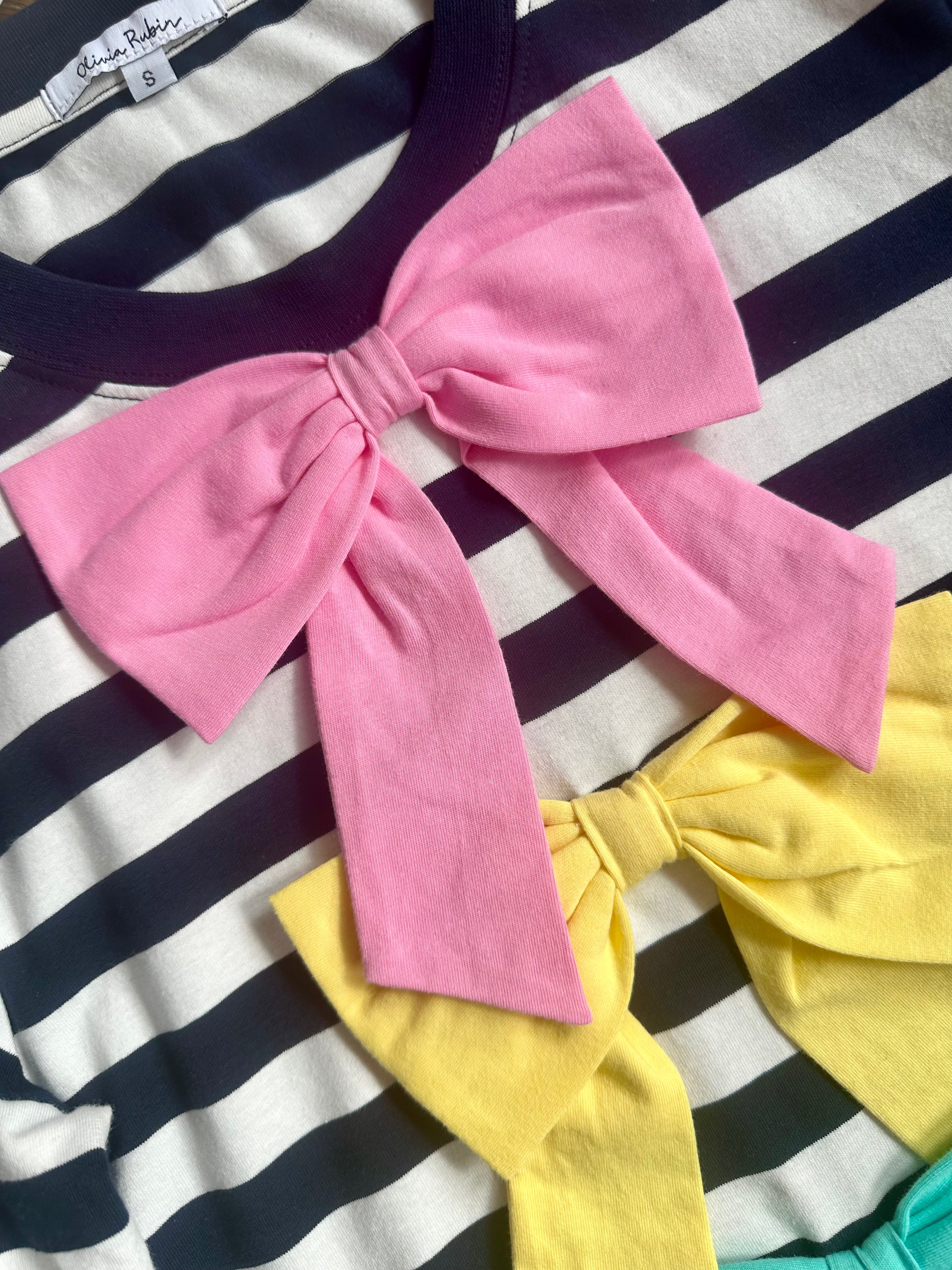 Nina Navy Stripe Bow Mini Dress