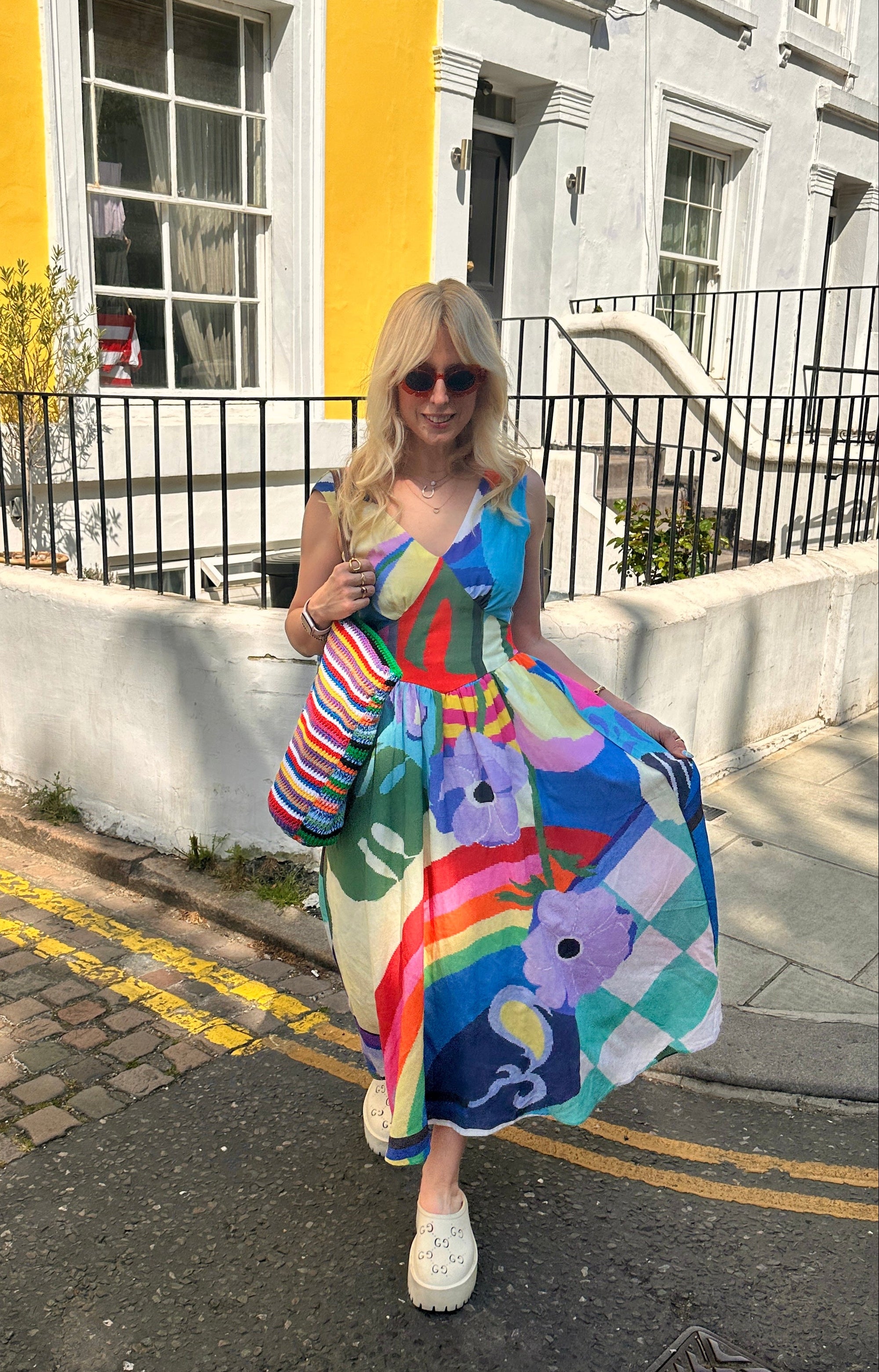 Violet Still Life Midi Dress - Main Image