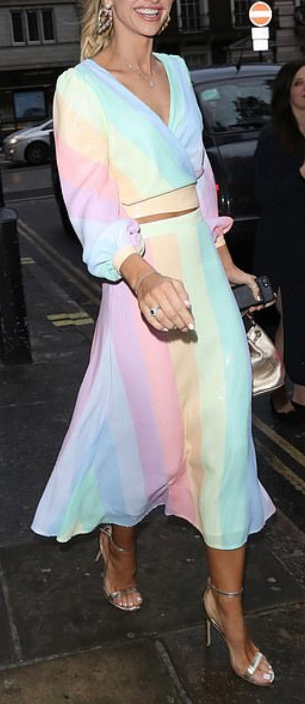 Kendall Pastel Stripe Sequin Top