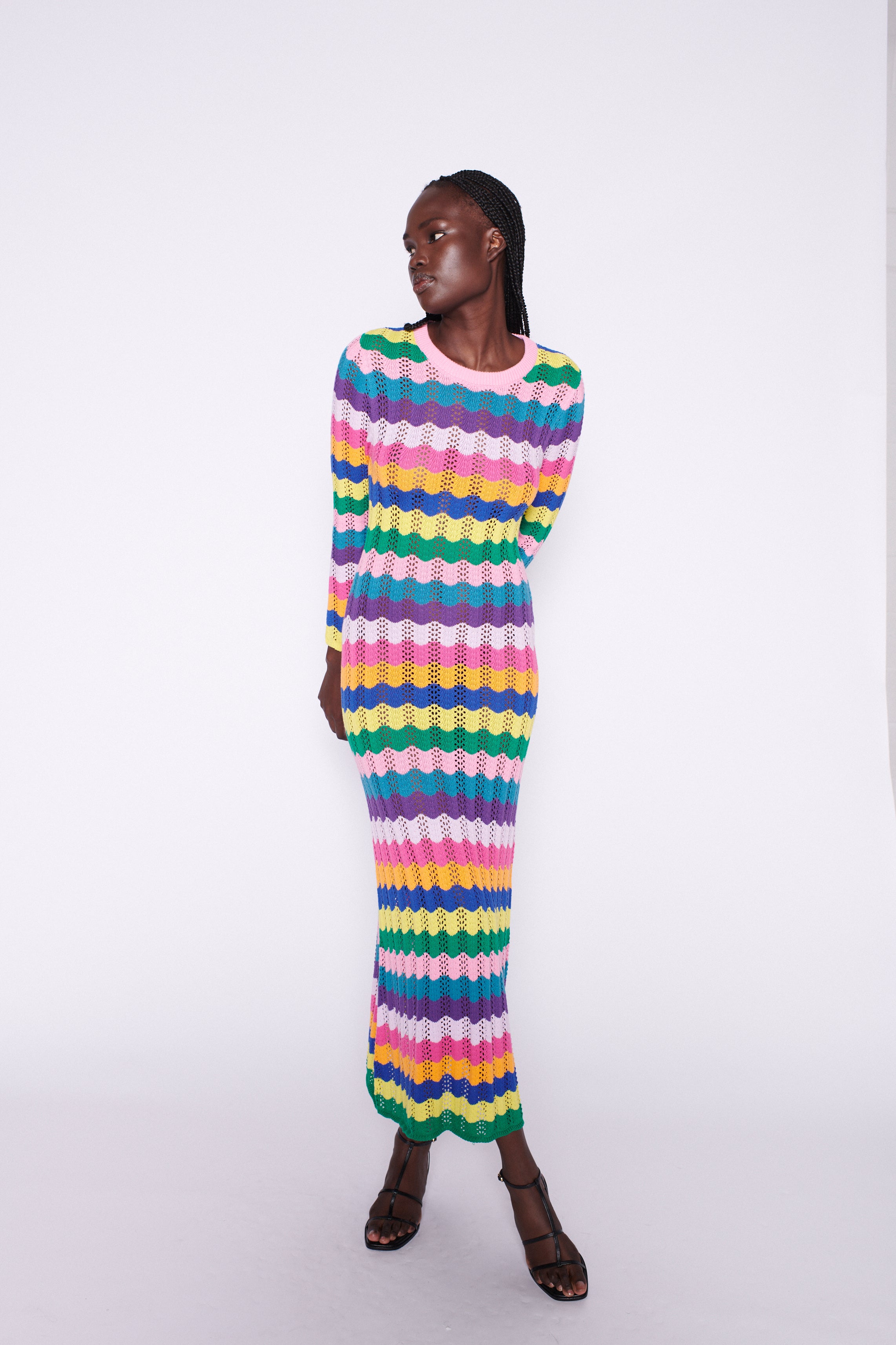 Mirabel Pointelle Knit Maxi Dress RENTAL Olivia Rubin Mirabel Pointelle Knit Maxi Dress RENTAL Olivia Rubin