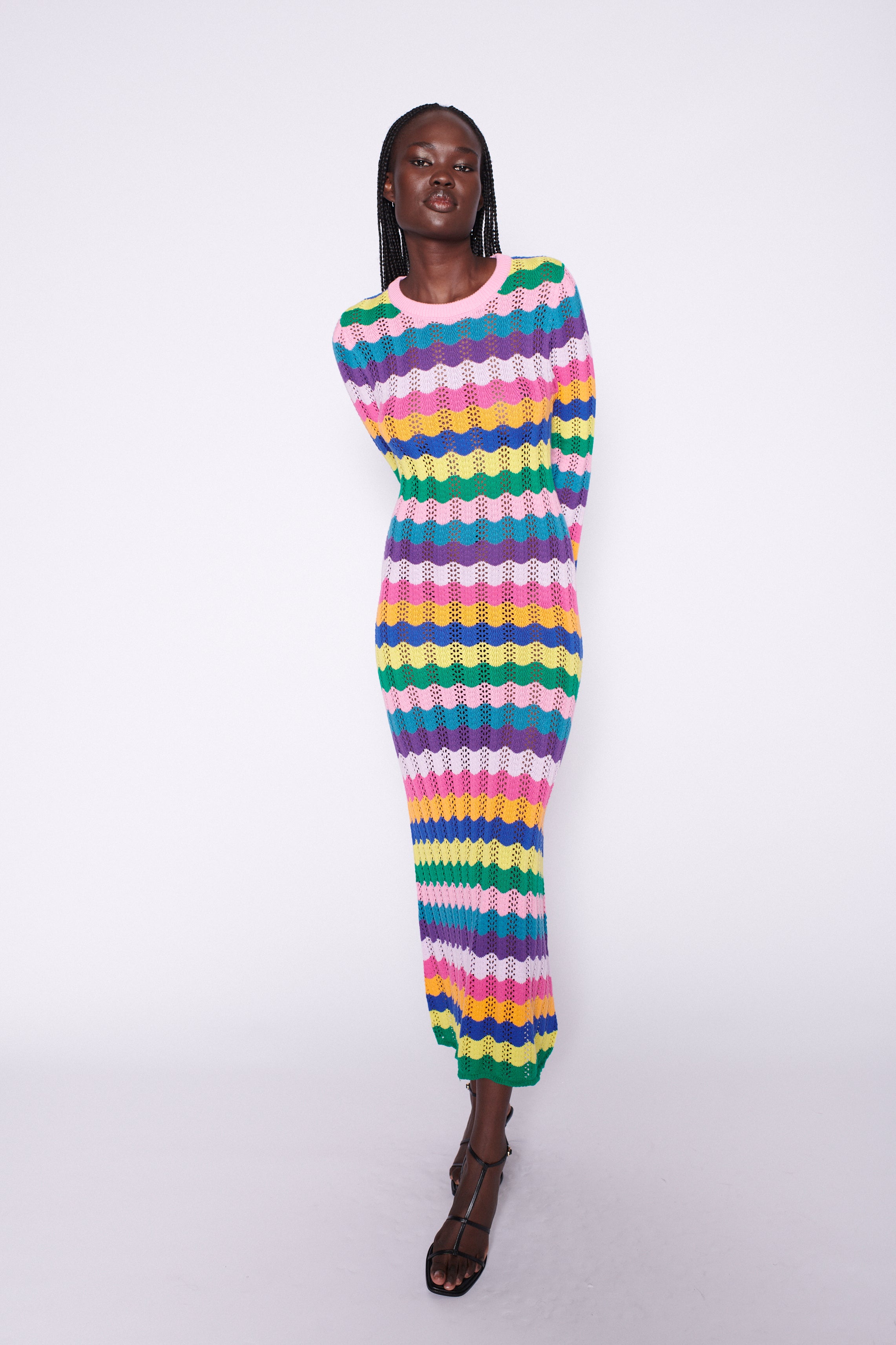 knitted maxi dress Mirabel Pointelle Knit Maxi Dress – Olivia Rubin