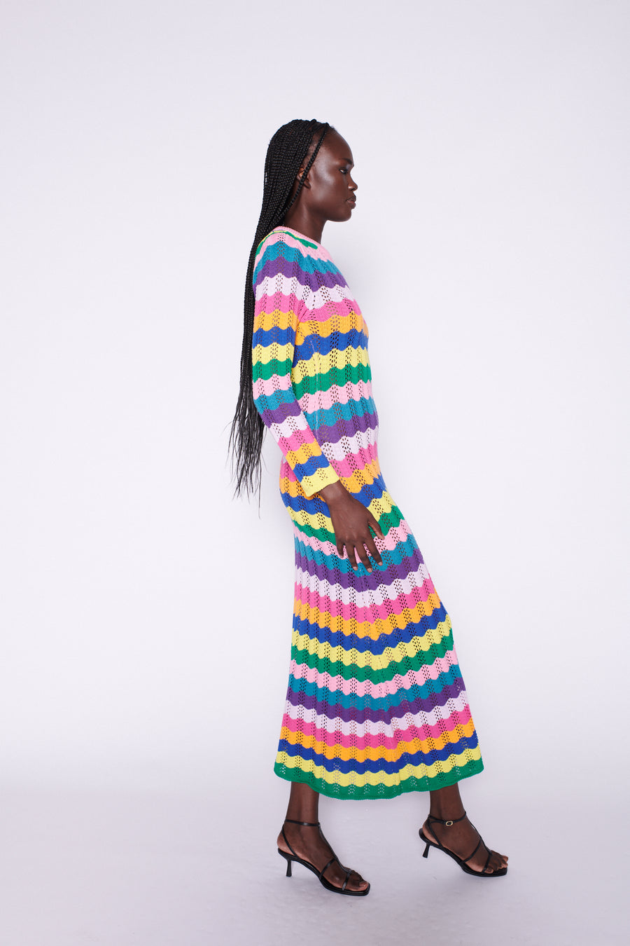 Mirabel Pointelle Knit Maxi Dress – Olivia Rubin
