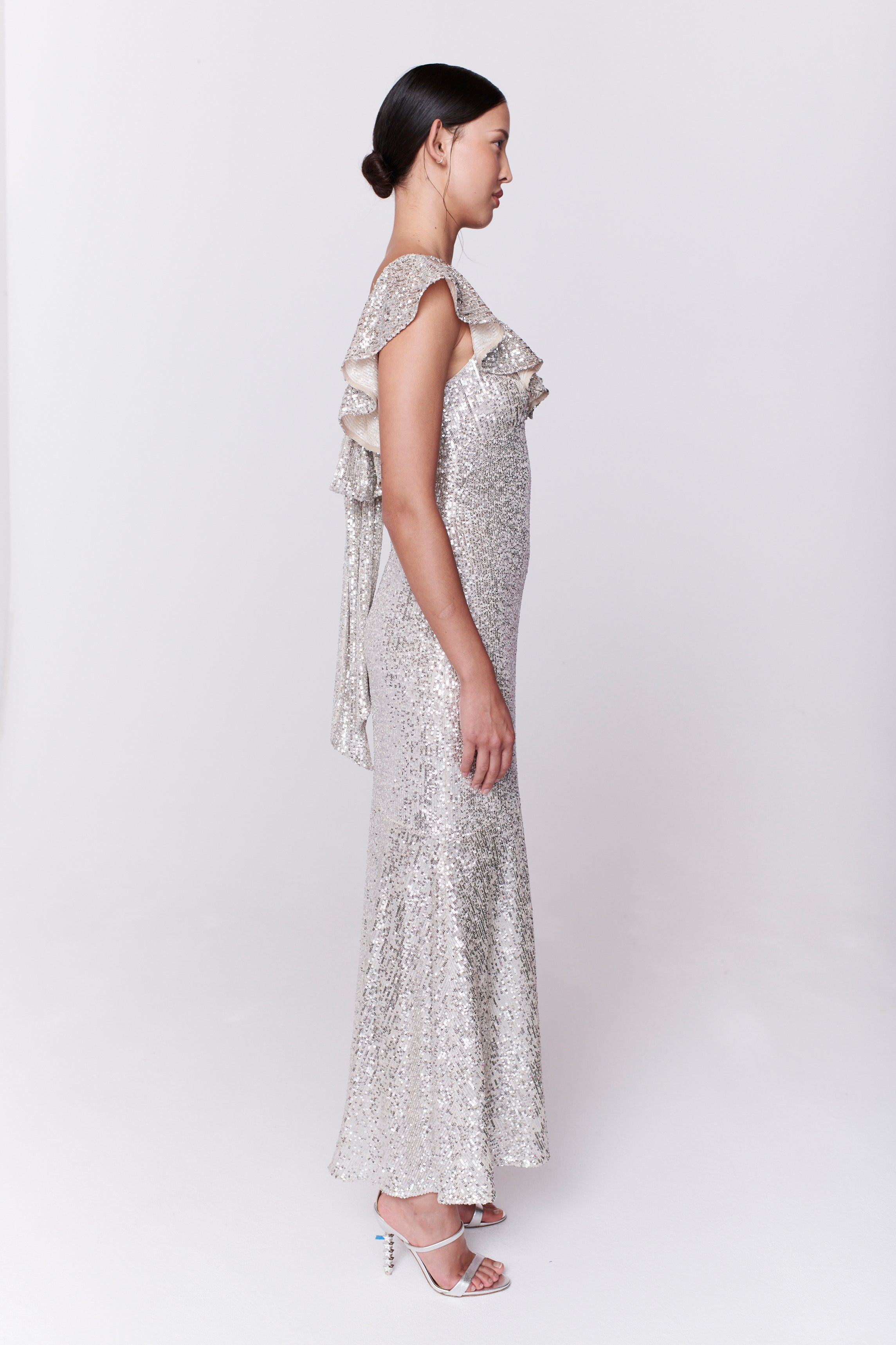 Rex Silver Sequin Maxi Dress Olivia Rubin Rex Silver Sequin Maxi Dress Olivia Rubin