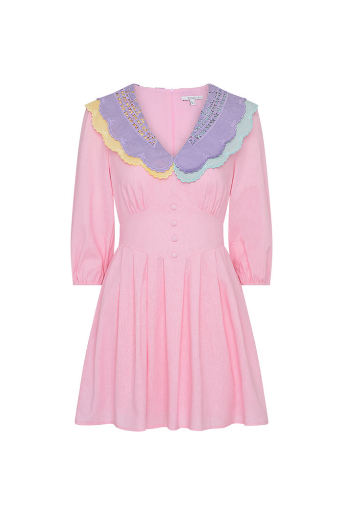 pink collared mini dress Just Pink Twill Collared Mini Dress Shoptiques