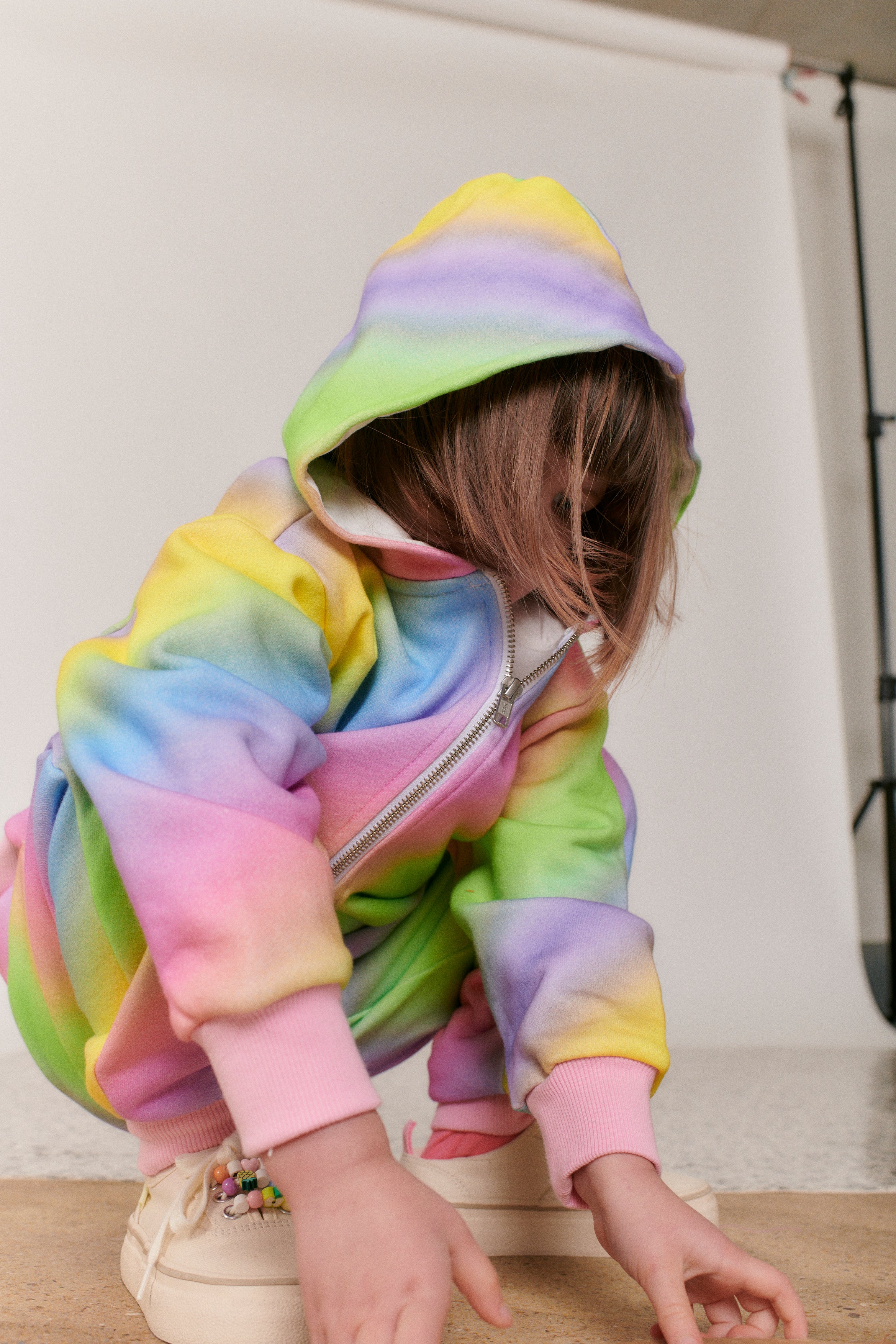 Pastel rainbow outlet hoodie