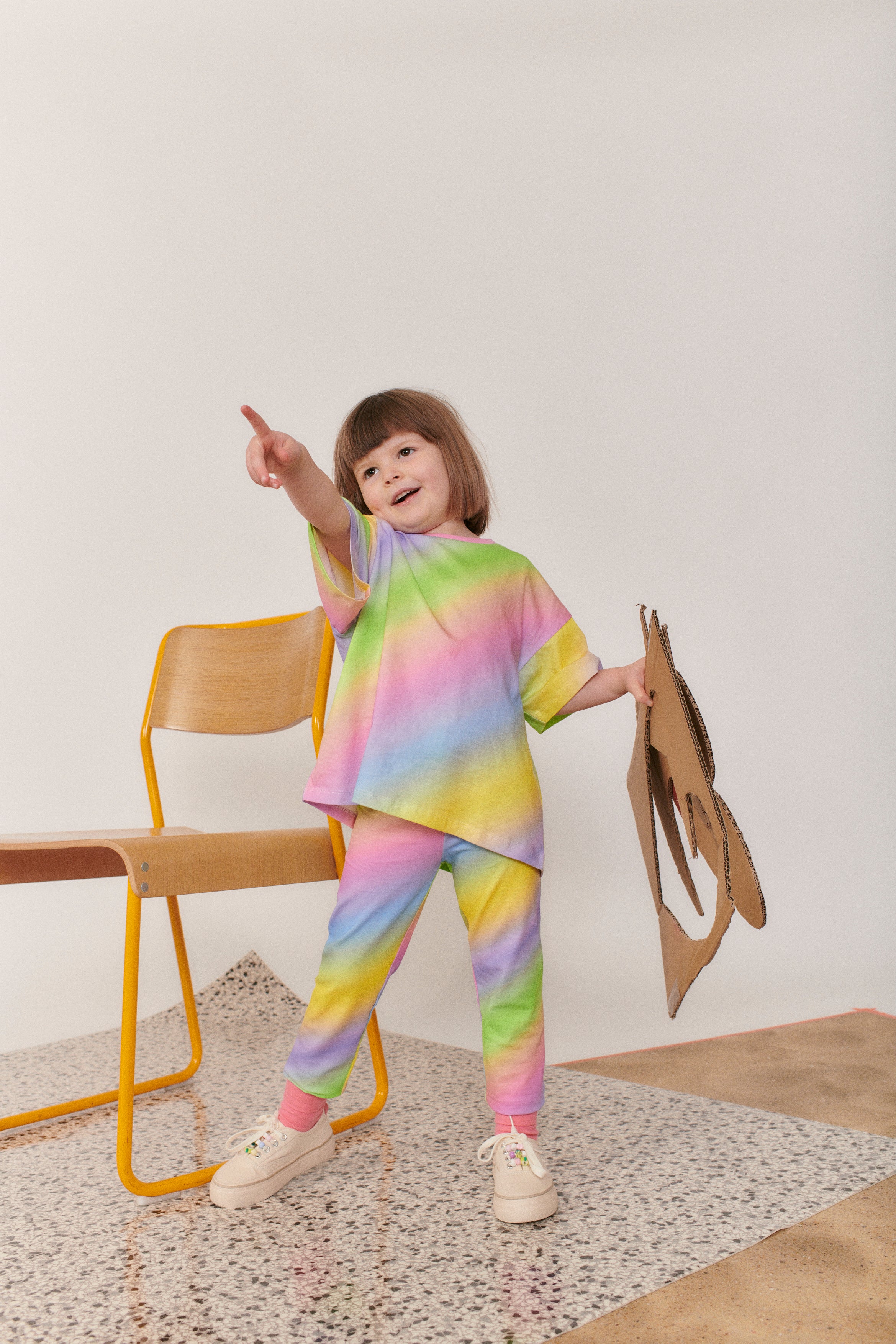 Kids Mildred Pastel Rainbow Leggings – Olivia Rubin