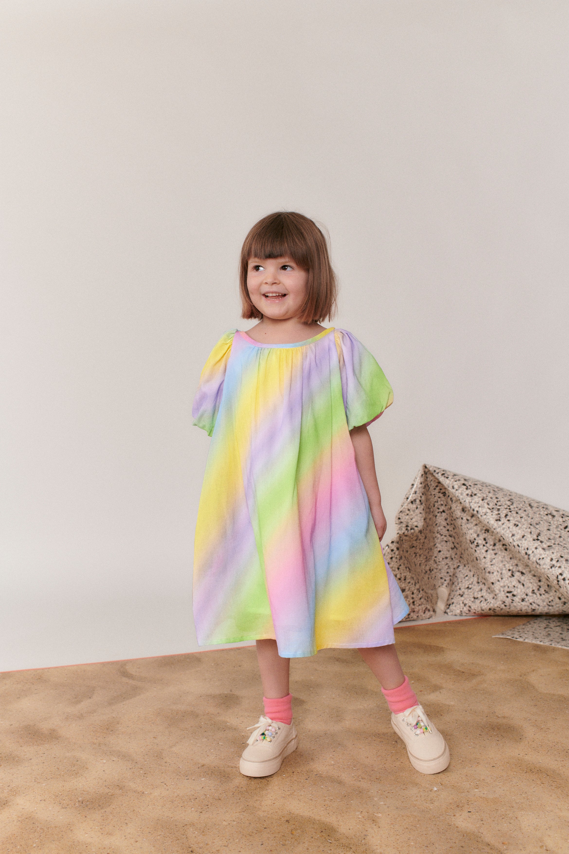 Kids Olympia Pastel Rainbow Dress SAMPLE – Olivia Rubin