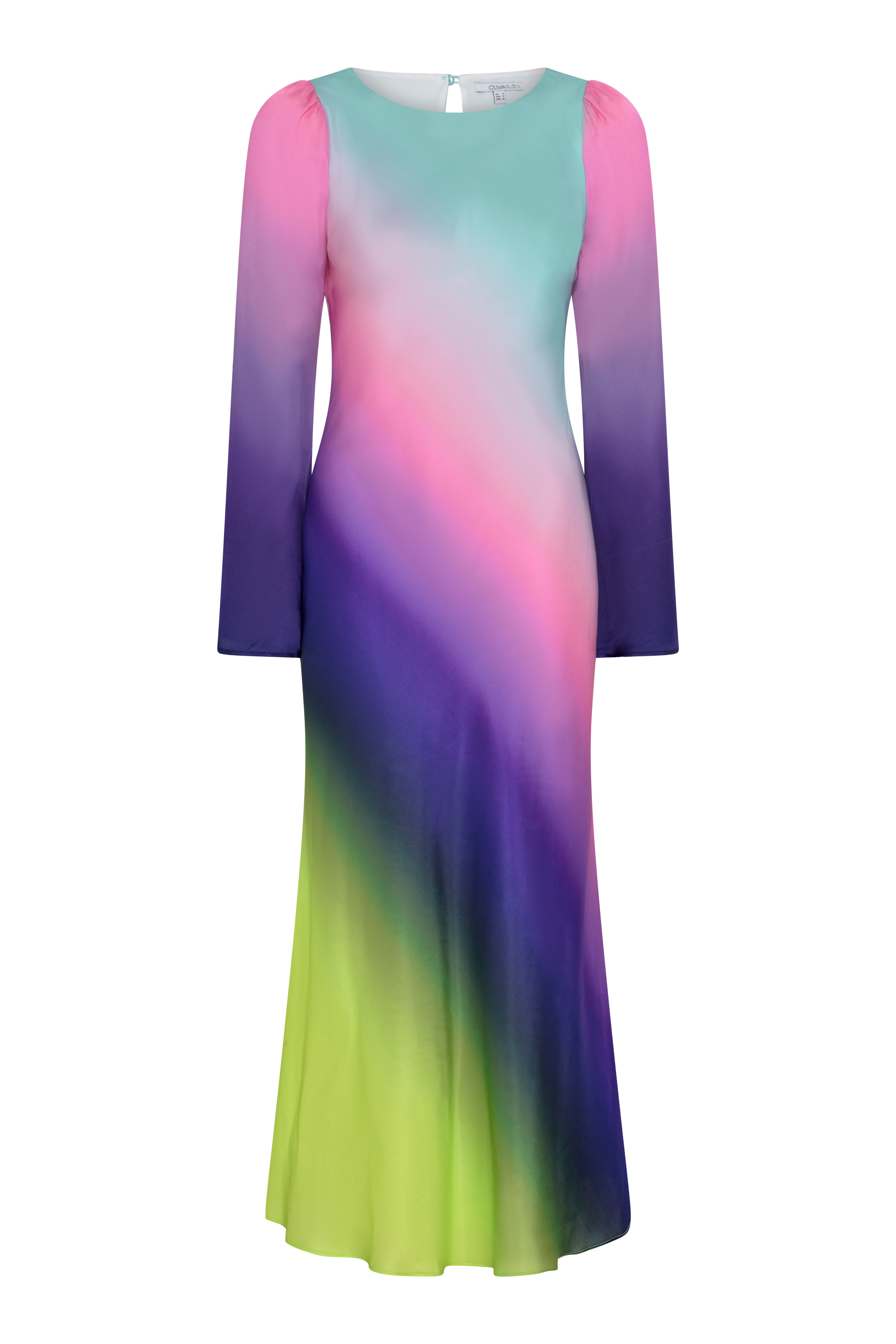 ombre midi dress with sleeves Slit Split Hem Long Sleeve Venezia Off Shoulder, Karena Ombre Midi Dress in Purple, Size S, For GNO/Date Night