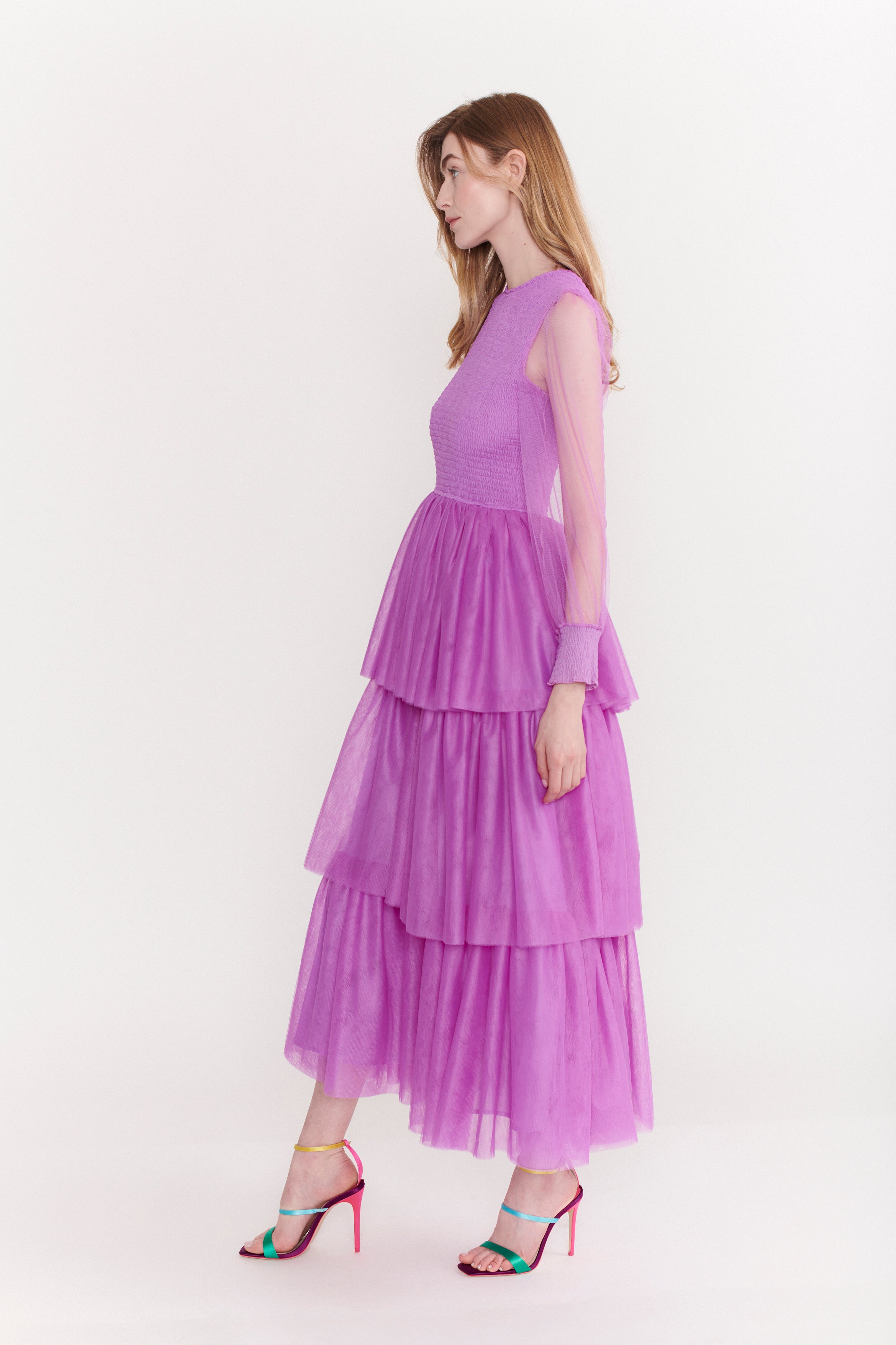 Carrie Violet Tulle Maxi Dress – Olivia Rubin1