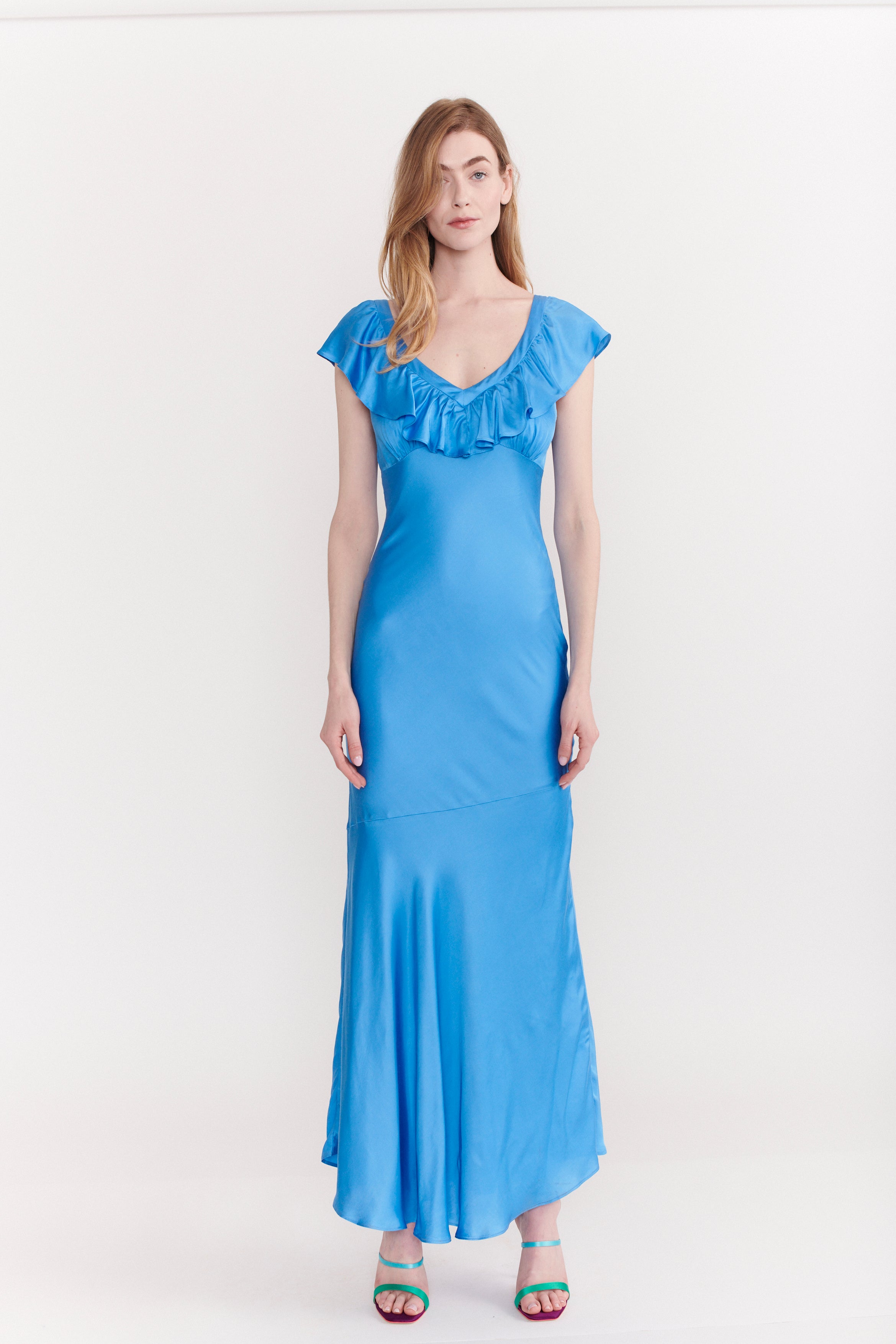 Skies are clearance blue maxi dress