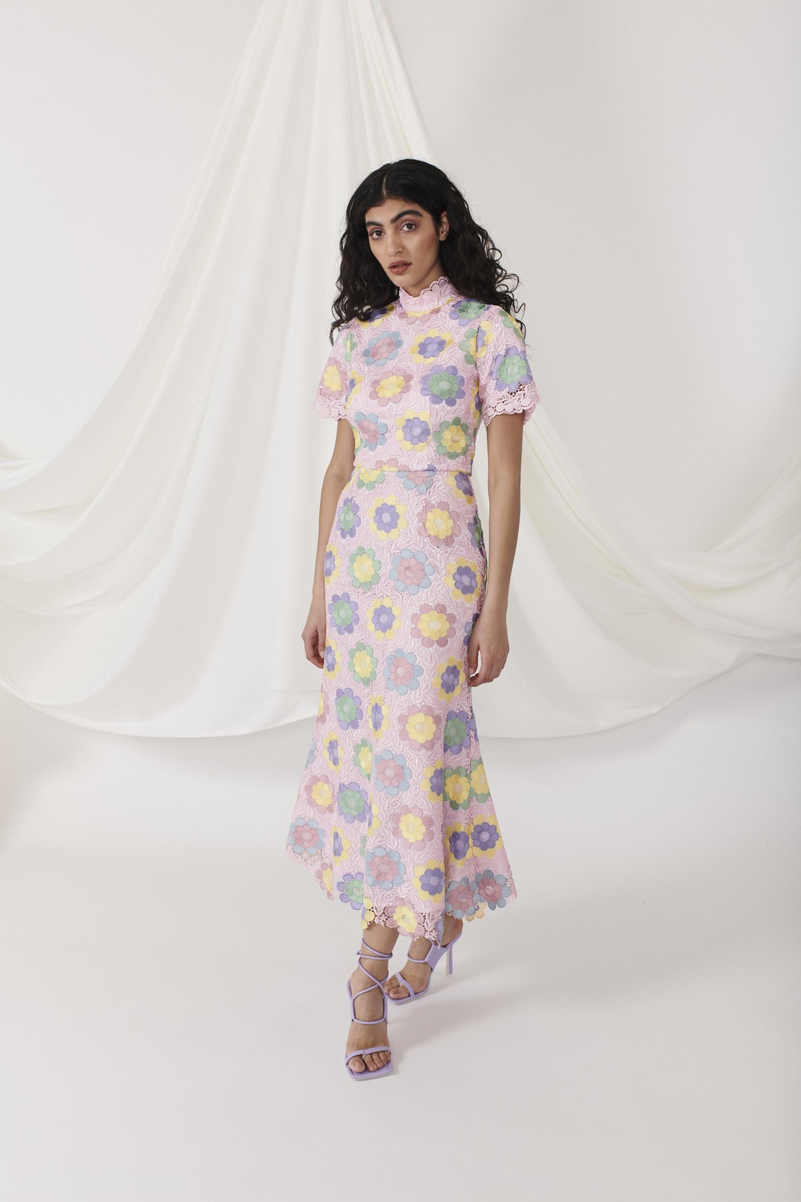 olivia rubin lace dress Olivia Rubin pastel ombre lace Sienna dress The
