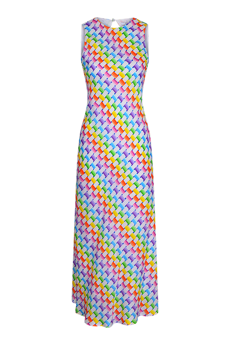 Susie Woven Rainbow Maxi Slip Dress RENTAL Olivia Rubin Susie Woven Rainbow Maxi Slip Dress RENTAL Olivia Rubin